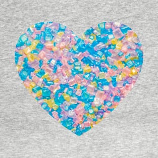 Multicolored Sugar Sand Sprinkles Heart T-Shirt